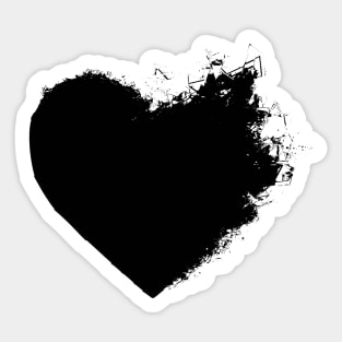 Broken Heart, Black Sticker